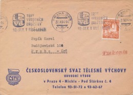 J3028 - Czechoslovakia (1964) Praha 025 (44): Promotional Postmark Machine (stamps: 20h Castle Kost) - Covers & Documents