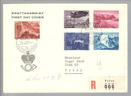 Liechtenstein 1959-07-23 R-FDC 5 Werte - Brieven En Documenten