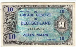 Germany #194a, 10 Marks 1944 Banknote Money - 10 Mark