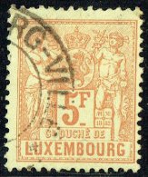 1882  Allégorie  5 Fr  Brun Clair  Oblitéré - 1882 Allégorie