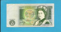 GREAT BRITAIN - 1 POUND - ND ( 1978 - 80 ) - P 377 A - Sign. J. B. Page - BANK OF ENGLAND - 2 Scans - 1 Pound