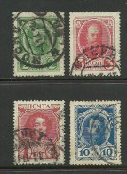 RUSSLAND RUSSIA 1913 Keiser Romanov Michel 83 - 85 & 87 O - Used Stamps