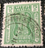 India 1971 Asokan Capital Pillar Service Refugee Relief 5p - Used - Charity Stamps