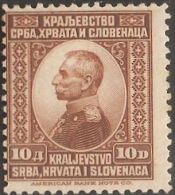 Yougoslavia, 1921, King Peter I , Top Value Of Seriess,  MH - Ongebruikt