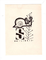 EX LIBRIS  "S" Avec Escargot (PPP063) - Ex-Libris
