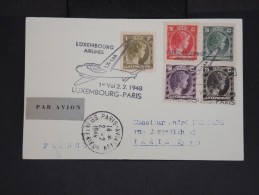 LUXEMBOURG-Carte Du 1er Vol Luxembourg /Paris En 1948   à Voir P7191 - Brieven En Documenten