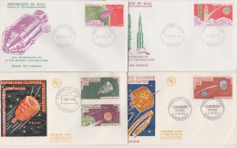 MALI + MAURITANIE  4  FDC  SPACE      Réf   0156 - Sonstige & Ohne Zuordnung