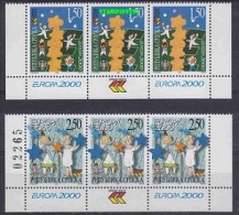 Europa Cept 2000 Bosnia/Herzegovina Serbia 2v Strip Of 3  ** Mnh (22684) - 2000