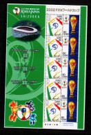 Japan 02 South Korea-Japan FIFA World Football Championships Shizuoka Souvenier Sheet,Belgium Russia Cameroon Germany - 2002 – Zuid-Korea / Japan