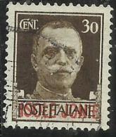ISOLE JONIE 1941 SOPRASTAMPATO D´ITALIA ITALY OVERPRINTED CENT. 30 C USATO USED OBLITERE´ - Îles Ioniennes
