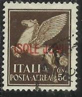ISOLE JONIE 1941 SOPRASTAMPATO D´ITALIA ITALY OVERPRINTED POSTA AEREA AIR MAIL USATO USED OBLITERE´ - Ionian Islands