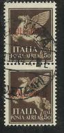 ISOLE JONIE 1941 SOPRASTAMPATO D´ITALIA ITALY OVERPRINTED POSTA AEREA AIR MAIL COPPIA USATA PAIR USED OBLITERE´ - Îles Ioniennes