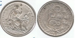 PERU SOL 1869 PLATA SILVER G1 - Peru