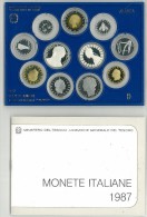SERIE PROOF FONDO SPECCHIO 1987 - Confezione Zecca  Italia - Tiratura 10000 - COMPLETA DI ASTUCCIO ORIGINALE - Jahressets & Polierte Platten