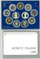 SERIE PROOF FONDO SPECCHIO 1988 - Confezione Zecca  Italia - Tiratura 9000 - COMPLETA DI ASTUCCIO ORIGINALE - Jahressets & Polierte Platten