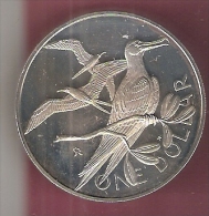 BR.VIRGIN ISLANDS 1 DOLLAR 1973 ZILVER PROOF BIRDS - Jungferninseln, Britische