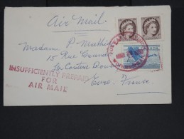 CANADA-Enveloppe De Winnipeg Pour La France En 1959 Avec Insufisance D 'affranchissement   à Voir P7258 - Storia Postale