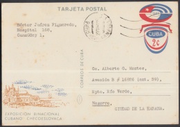 1980-EP-31 CUBA 1980. Ed.126. POSTAL STATIONERY. TARJETA POSTAL. EXPO BINACIONAL CUBANO-CHECOESLOVACA. CAMAGUEY. USED. - Covers & Documents