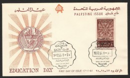 EGYPT FDC UAR 1961 PALESTINE / GAZA FIRST DAY COVER EDUCATION DAY - Brieven En Documenten