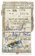 Romania, 1975, Romanian Railways CFR Ticket, 2nd Class - Revenue Fiscal Stamp / Cinderella - Otros & Sin Clasificación