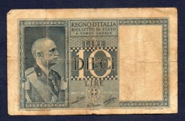 10 LIRE ITALIA 1939 BB - Regno D'Italia – 10 Lire