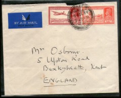 India 1939 KG VI Air Mail Stamp On Cover Kirkee To England # 1451-29 - Poste Aérienne