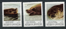 (cl. 8 - P5) Argentine ** N° 1401 à 1403 (ref. Michel Au Dos) - Léopard De Mer, Phoques    - - Ungebraucht