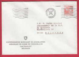 176729  / 1980 - AMBASSADE DE SUISSE EN YOUGOSLAVIE , BELGRADE , BihaÄ‡ Bosnia And Herzegovina Yugoslavia Jugoslawien - Covers & Documents