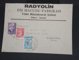 TURQUIE - Enveloppe De Istanbul Pour Cannes En 1946 - Aff Plaisant - à Voir Lot P7431 - Cartas & Documentos