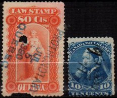 CANADA - 2 Timbres Fiscaux - Andere & Zonder Classificatie