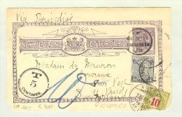 OZ Neuseeland 1898-06-11 Taxierte GS Kenepurs Nach Vevey Schweiz - Covers & Documents