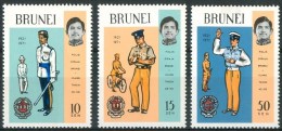 1971 Brunei 50°Anniversario Della Polizia Reale Set MNH** Ul9 - Brunei (1984-...)