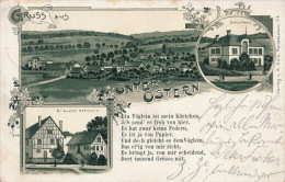 ALLEMAGNE - ODENWALD -  Gruss Aus UNTER OSTERN - Brauerei Hofmann - Schulhaus (1898) - Odenwald