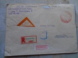 Hungary - Cover - Untánvét Remboursement - Registered Letter  Budapest  Ca 1960's   X10.20 - Cartas & Documentos