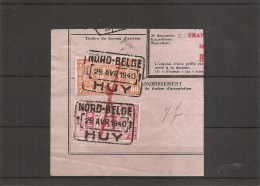 Belgique -Nord Belge ( TR 141 Et 159 Sur Fragment à Oblitération " NORD BELGE -HUY") - Nord Belge