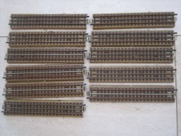 Marklin - Lot De 11 Rails Droits Ancien Modèle - Voir Description - Track