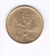 20 Lire 1986 (Id-396) - 20 Liras