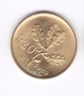 20 Lire 1989 (Id-421) - 20 Liras