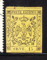 Modena 1852 Coat Of Arms 15c Used - Modena
