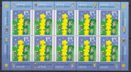 Europa Cept 2000 Lithuania 1v Sheetlet ** Mnh (20855) - 2000