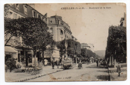 CHELLES--Boulevard De La Gare (animée,attelage) Imp ,phot J.Dijon---pas Très Courante- - Chelles