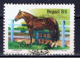 BR+ Brasilien 1985 Mi 2097 2125 2140 Campolina-Pferd, Kiebitzregenpfeifer, Büchsenschütze - Gebruikt