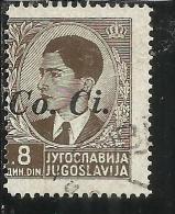 OCCUPAZIONI ITALIANA ITALY ITALIA LUBIANA 1941 Co. Ci. 8 D USATO USED OBLITERE´ - Lubiana