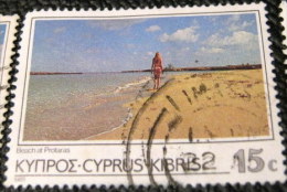 Cyprus 1985 Tourism Beach At Protaras 15c - Used - Used Stamps