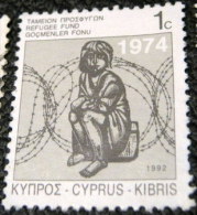 Cyprus 1992 Refugee Fund 1c - Used - Used Stamps