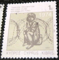 Cyprus 2001 Refugee Fund 1c - Used - Used Stamps