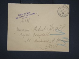 FRANCE - Enveloppe De L ´armée Du Rhin En 1921 ( Trésor Et Postes 77) Pour Paris - à Voir - Lot P7612 - Militaire Stempels Vanaf 1900 (buiten De Oorlog)