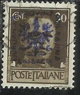 OCCUPAZIONE ITALIANA ITALY OVERPRINTED SOPRASTAMPATO ITALIA 1944 LUBIANA TEDESCA GERMAN OCCUPATION CENT. 30 USATO USED - Occ. Allemande: Lubiana