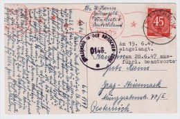 1947,portoger.  EF, Ausland , Verschied. Zensur-Stp.#2401 - Storia Postale