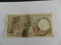 Billet  100  Francs  Du 20-   ?- 1941  Numéros  K 19194 - 100 F 1939-1942 ''Sully''